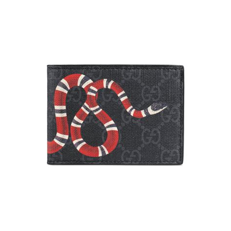 gucci snakes wallet canvas|gucci snake wallet men's.